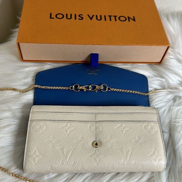💯Authentic Louis Vuitton Ivory Empreinte Sarah Long Wallet-DIY WOC 🍀 - Picture 9 of 16
